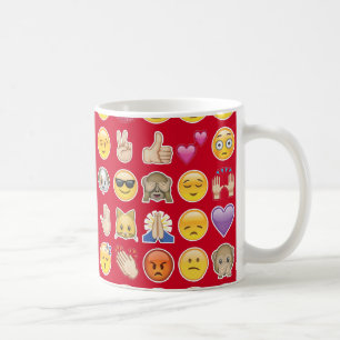 rode emoji koffiemok