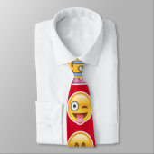 rode emoji mannen stropdas (Gebonden)