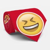 rode emoji mannen stropdas (Opgerold)