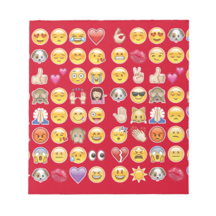 rode emoji notitieblok