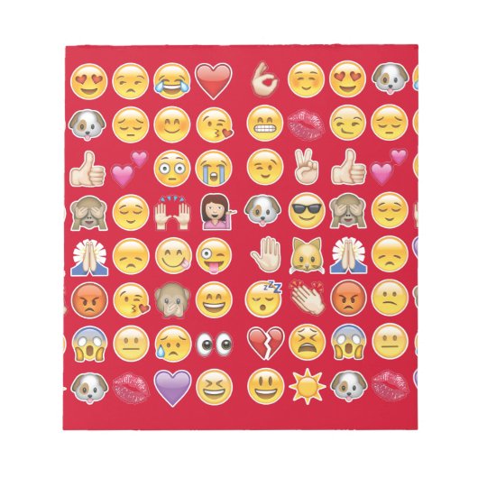 rode emoji notitieblok (Voorkant)