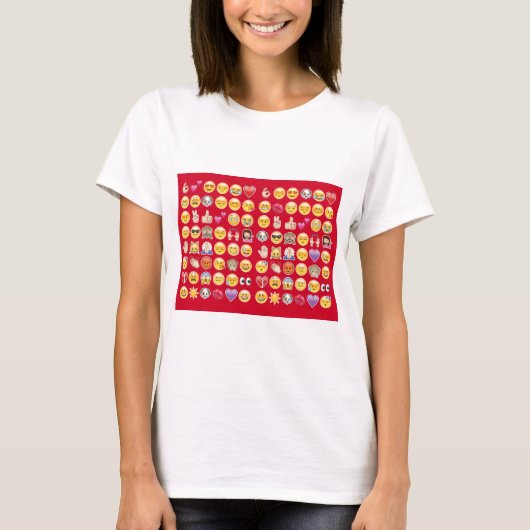 rode emoji t-shirt (Voorkant)