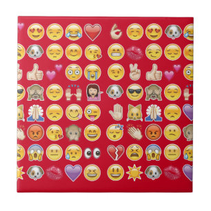 rode emoji tegeltje