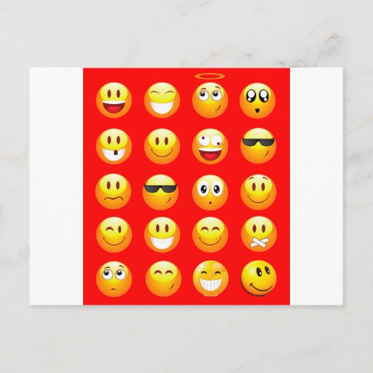 rode emojs briefkaart (Voorkant)