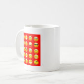 rode emojs koffiemok (Voorkant links)