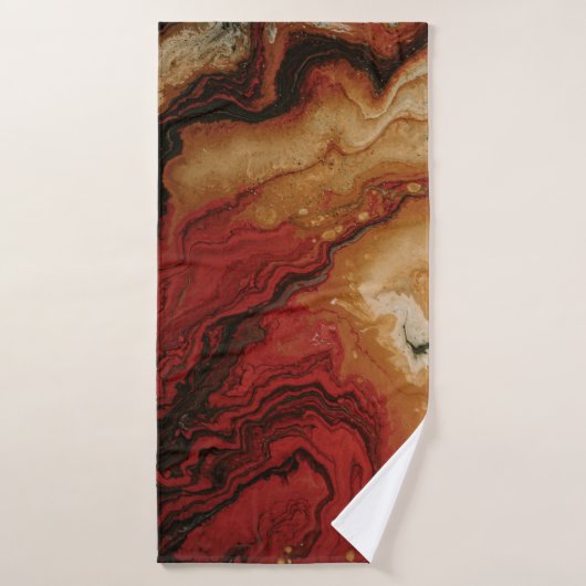 RODE EN ABSTRACTE WALLPAPIER BADHANDDOEK (Badhanddoek)