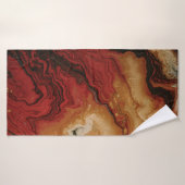 RODE EN ABSTRACTE WALLPAPIER BADHANDDOEK (Badhanddoek)