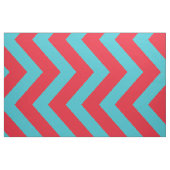 Rode en Aqua Blue Chevron Stripe Fabric Stof (Fat Quarter)