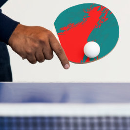 Rode en Aqua Ping Pong Paddle Tafeltennisbatje
