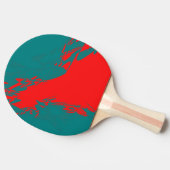 Rode en Aqua Ping Pong Paddle Tafeltennisbatje (Zijkant)