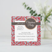 Rode en aqua polka stippen Kerstfeest Kaart (Staand voorkant)