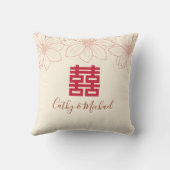 rode en beige Chinese bruiloft Kussen (Achterkant)