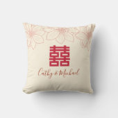 rode en beige Chinese bruiloft Kussen (Voorkant)