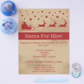 Rode En Beige Kerstman Slede - Kerstman Te Huur Fl Flyer (Enkel)