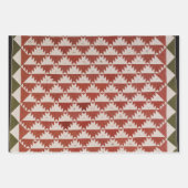 Rode en beige quiltontwerpen inpakpapier vel (Voorkant)