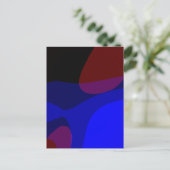 Rode en blauwe Abstracte art 601 Briefkaart (Staand voorkant)