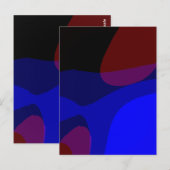 Rode en blauwe Abstracte art 601 Briefkaart (Voorkant / Achterkant)