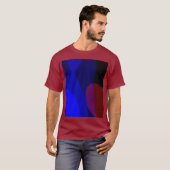 Rode en blauwe Abstracte art 601 T-shirt (Voorkant volledig)