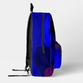 Rode en blauwe abstracte kunst 601 bedrukte rugzak (Links)