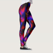 Rode en blauwe Abstracte Zwemmen Leggings (Rechts)
