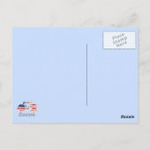 rode en blauwe amerikaanse strepen briefkaart (Achterkant)