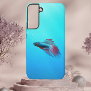 Rode en Blauwe Betta Siamese Vechtvis Samsung Galaxy Hoesje