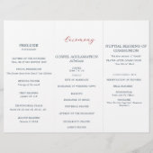 Rode en Blauwe Bloemen Bloemen Trouwprogramma (Achterkant)