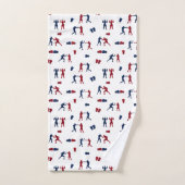 Rode en blauwe bokshandschoenen Boxer Bad Handdoek (Handdoek)