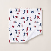 Rode en blauwe bokshandschoenen Boxer Bad Handdoek (Wasdoekje)