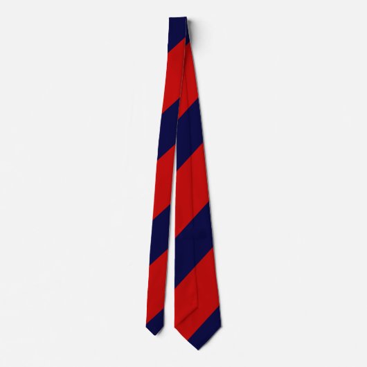 Rode en blauwe brede streep stropdas (Achterkant)