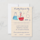 Rode en Blauwe Chemie Wedding Response Kaarten RSVP Kaartje (Voorkant)