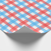 Rode en Blauwe Chex Cadeaupapier (Hoek)