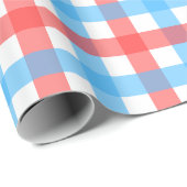 Rode en Blauwe Chex Cadeaupapier (Rol Hoek)