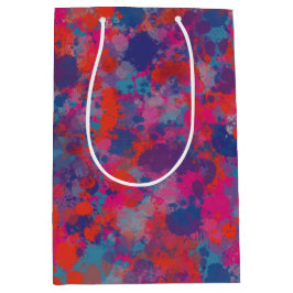 Rode en blauwe druppels Modern Digital Abstract Medium Cadeauzakje