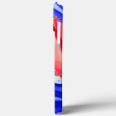 Rode en blauwe golven Case-Mate iPhone case (Achterkant / Links)