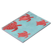 Rode en blauwe groene Zee Notitieboek (Linkerzijde)