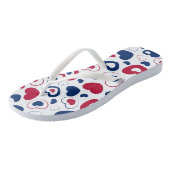 Rode en Blauwe Hart Slippers Teenslippers (Schuin)