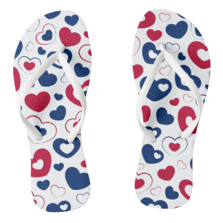 Rode en Blauwe Hart Slippers Teenslippers