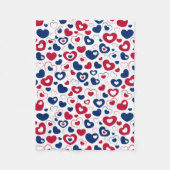 Rode en blauwe harten deken (Voorkant)