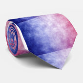 Rode en blauwe heren stropdas (Opgerold)