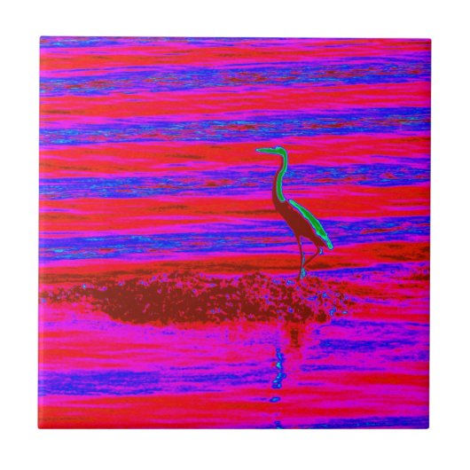 rode en blauwe herentegel tegeltje (Voorkant)