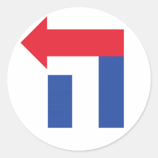 Rode en Blauwe Hillary Hebreeuwse Sticker