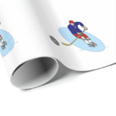 RODE EN BLAUWE HOCKEYSPELER CADEAUPAPIER (Rol Hoek)