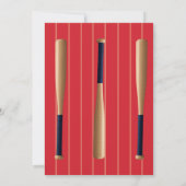 Rode en Blauwe Honkbal Verjaardag Kaart (Achterkant)