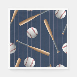 Rode en Blauwe Honkbal Verjaardag  Servet