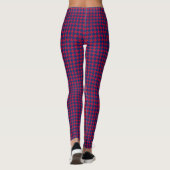 Rode en blauwe houndstooth leggings (Achterkant)