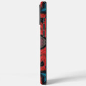 Rode en Blauwe Kaleidoscoop Mandala Bloempatronen Case-Mate iPhone Case (Achterkant / Links)