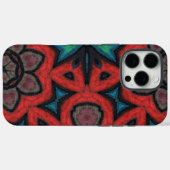 Rode en Blauwe Kaleidoscoop Mandala Bloempatronen Case-Mate iPhone Case (Achterkant (horizontaal))