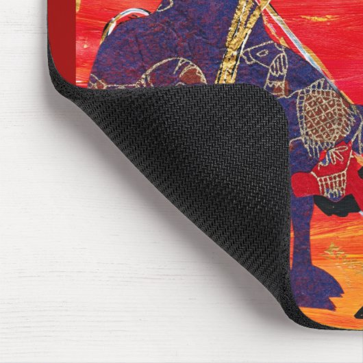 Rode en blauwe kamelen Mousepad Muismat (Hoek)