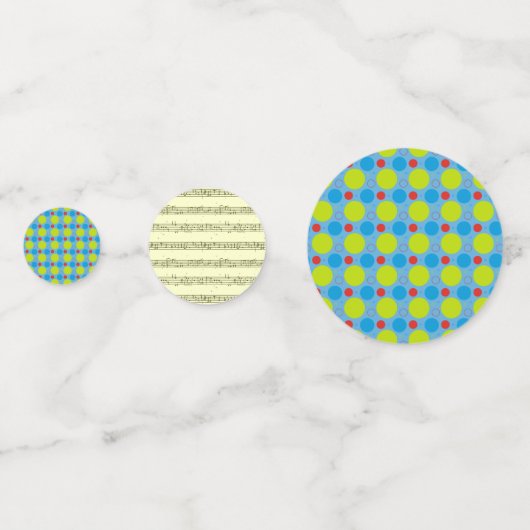 Rode en blauwe kerstboom confetti (Achterkanten)